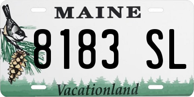 ME license plate 8183SL