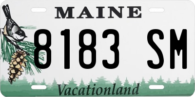 ME license plate 8183SM