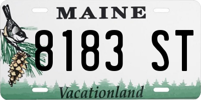 ME license plate 8183ST