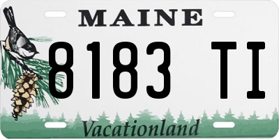 ME license plate 8183TI