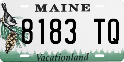 ME license plate 8183TQ