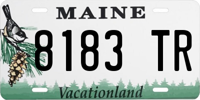 ME license plate 8183TR