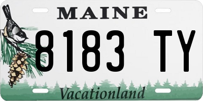ME license plate 8183TY