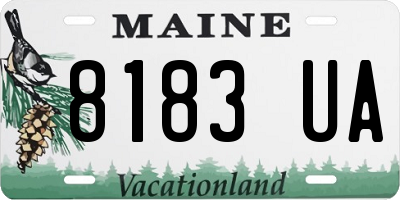 ME license plate 8183UA