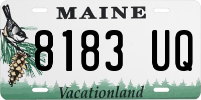ME license plate 8183UQ