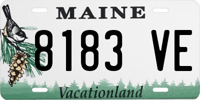 ME license plate 8183VE