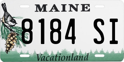 ME license plate 8184SI