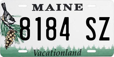 ME license plate 8184SZ
