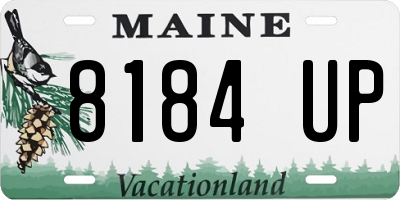 ME license plate 8184UP