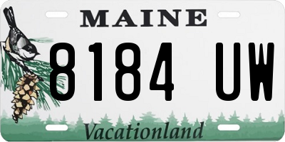 ME license plate 8184UW