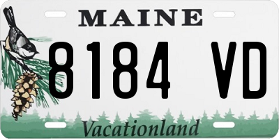 ME license plate 8184VD