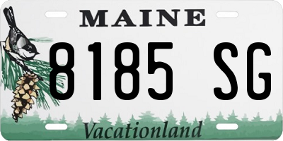 ME license plate 8185SG
