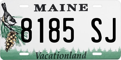 ME license plate 8185SJ