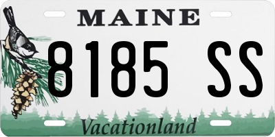 ME license plate 8185SS