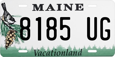 ME license plate 8185UG