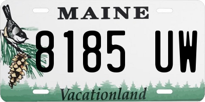 ME license plate 8185UW