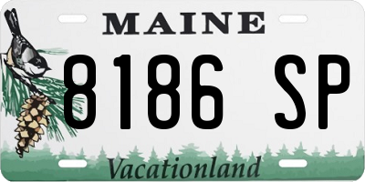 ME license plate 8186SP