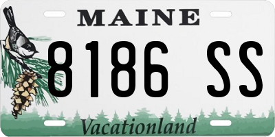 ME license plate 8186SS