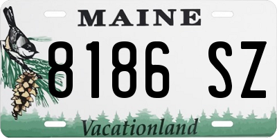 ME license plate 8186SZ