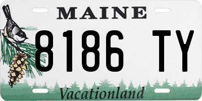 ME license plate 8186TY