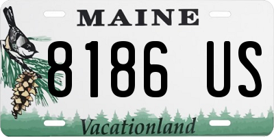 ME license plate 8186US