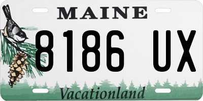 ME license plate 8186UX