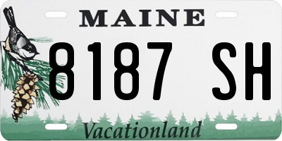 ME license plate 8187SH