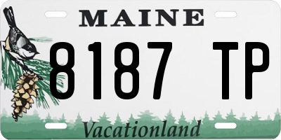 ME license plate 8187TP