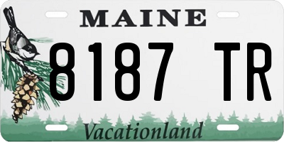 ME license plate 8187TR