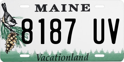 ME license plate 8187UV