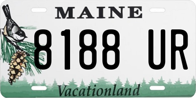 ME license plate 8188UR