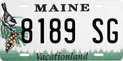 ME license plate 8189SG
