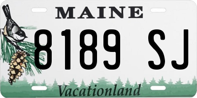 ME license plate 8189SJ