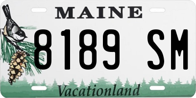 ME license plate 8189SM