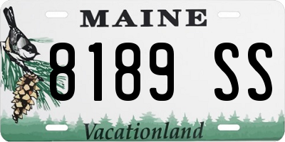 ME license plate 8189SS
