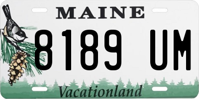 ME license plate 8189UM