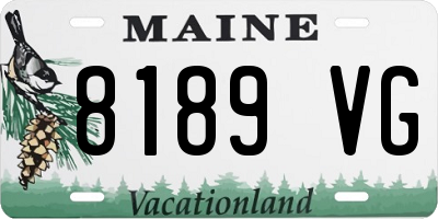 ME license plate 8189VG