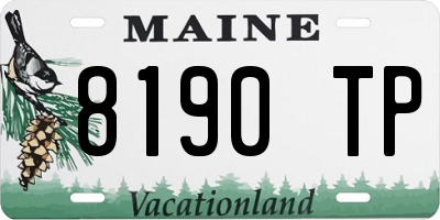 ME license plate 8190TP
