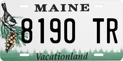 ME license plate 8190TR