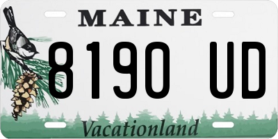 ME license plate 8190UD