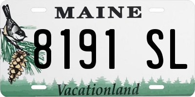 ME license plate 8191SL