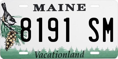 ME license plate 8191SM