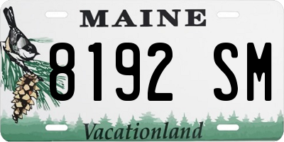 ME license plate 8192SM