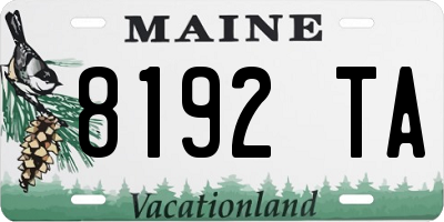 ME license plate 8192TA