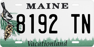 ME license plate 8192TN