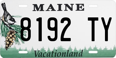 ME license plate 8192TY