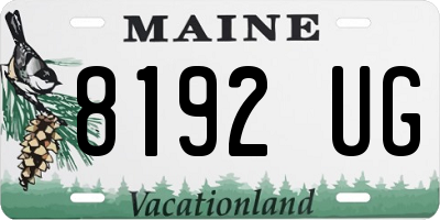 ME license plate 8192UG