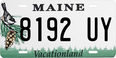 ME license plate 8192UY