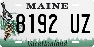 ME license plate 8192UZ