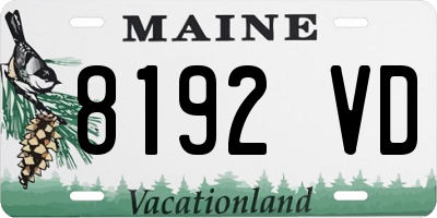 ME license plate 8192VD